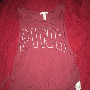 PINK Maroon Tank Tee